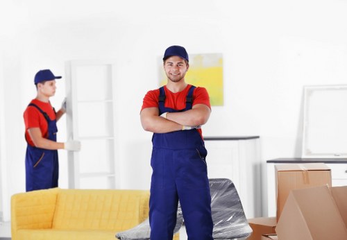 Careful loading of boxes and furniture for a local relocation