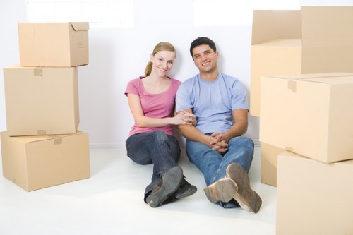 Professional packing and unpacking services in Bayswater with organized moving boxes