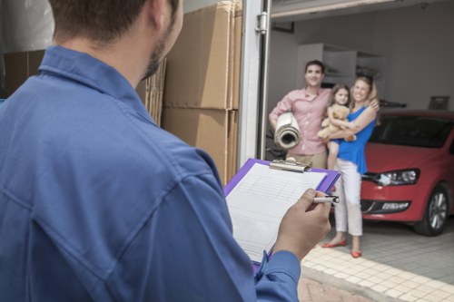 Removal team loading furniture in Bayswater