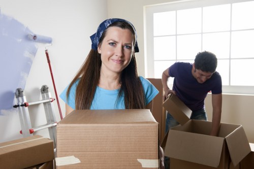 Charitable reuse donations and recycling boxes in a Bayswater moving job