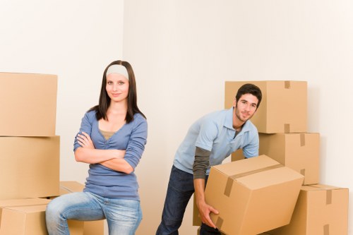 Bayswater removals team protecting property during loading