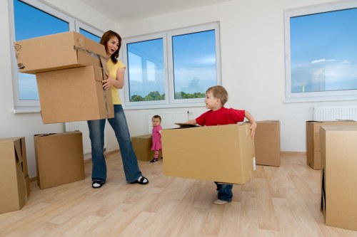 Office relocation services in Bayswater with moving equipment