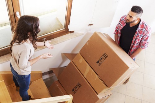 Newly moved household items arranged inside a Bayswater property