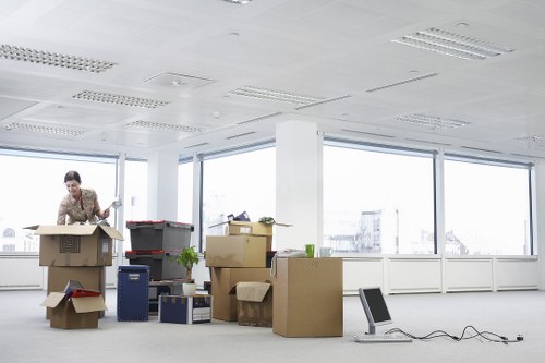 Packed moving boxes ready for a Bayswater apartment relocation